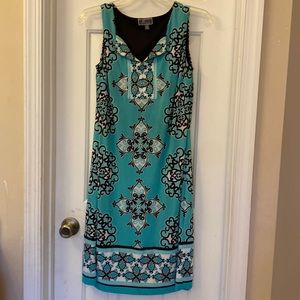 Beautiful black and green dress in green and black